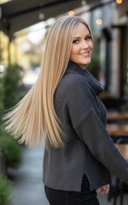 Lace Front Human Hair Wig 22"