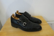 Loake Charles Tyrwhitt Shoes UK 8 Double Monk Strap Black Leather 42 Engalnd
