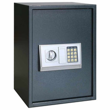 Digital Safe Dark grey Steel 35 x 31 x 50 cm Electronic Lock Fingerprint Keyless