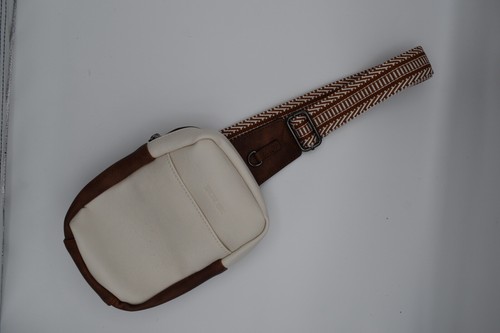Women sling bag brown - bag, brown/cream