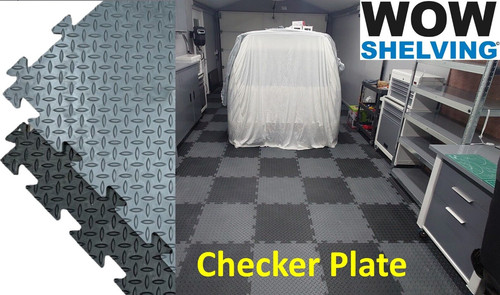 Black grey checker plate - grey,