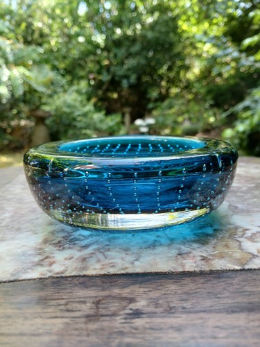 Whitefriars glass cased blue - glass,