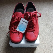 DAMART SHOES Red Lace Up Shoes Uk 4 EEE Slight Wedge New in Box  Cushion Air