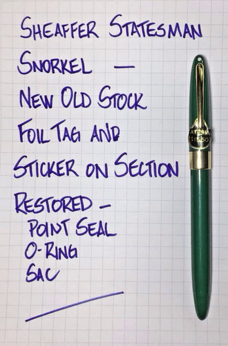Sheaffer statesman snorkel - statesman,