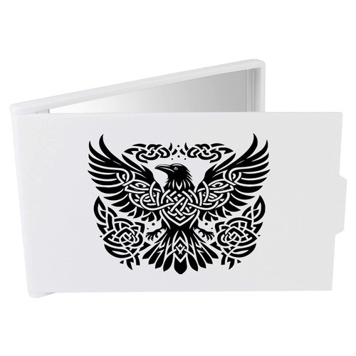 Stylised celtic crow compact - celtic,