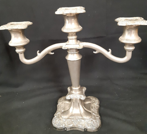 Silver plated vintage stick - silver, 3