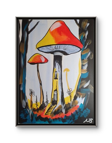 Mushroom tree house - house, 12x16