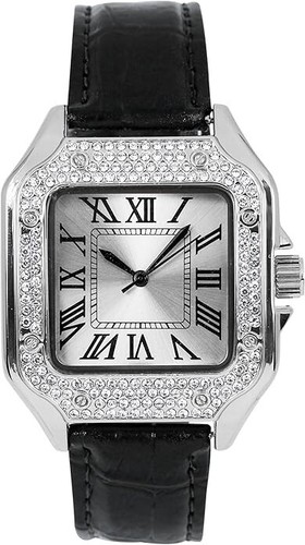 Iced out 32mm - , silver