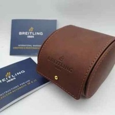 Breitling Used Leather Watch Roll Box Case Pouch Navitimer Superocean Endurance