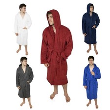 New Men Hooded Bathrobes 100%