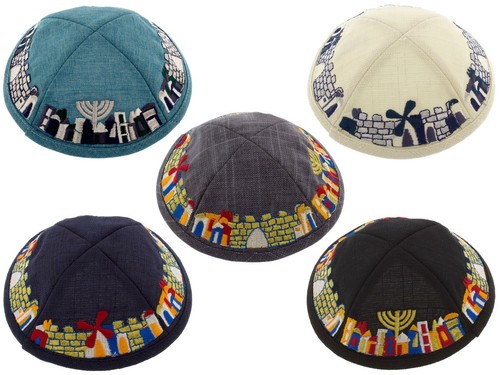 Meir cohen linen kippah - linen,