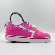 Heelys Gr8 Pro Girls Pink Canvas Skate Shoe UK Size 2