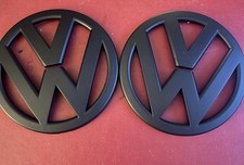 VW Beetle Front & Rear 3D Badges Satin Black 1998-2011