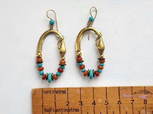 Hand crafted gold turquoise - gold,