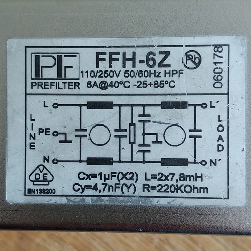 Mains power filter prefilter - mains,