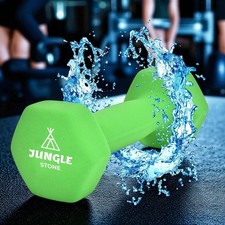 2kg Dumbbells Set 2 Pack Neoprene Dumb Bells Non Slip Home Gym Exercise Green