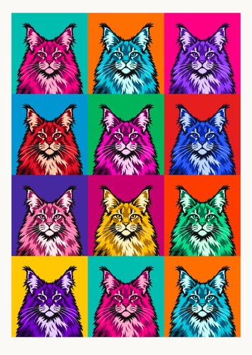 Maine coon pop - maine, art