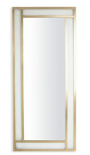 Habitat Glass & Brass Ribbed Wall Mirror, 1400mmm x 600mm x 12mm