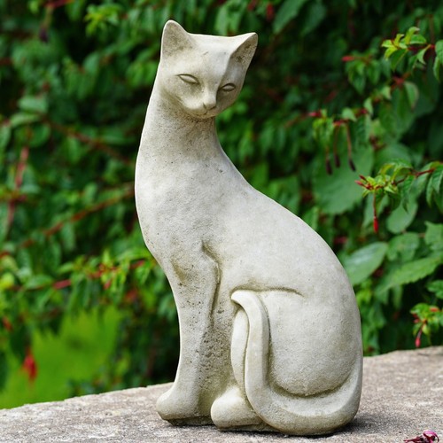 Siamese cat stone - cat, statue