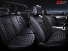 HQ All Black PU Leather Full Set Seat Covers For Vauxhall Corsa Astra Mokka