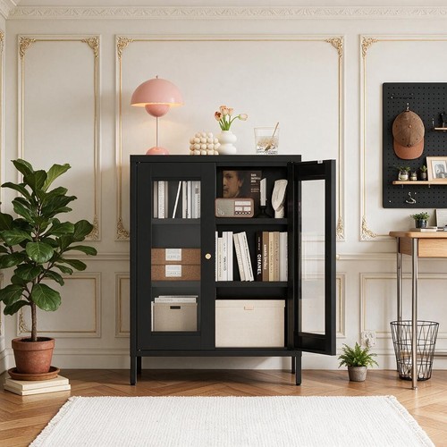 Black glass display storage - glass,