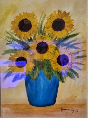 Sunflowers still life vase - "sunflowers”,
