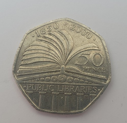 Public libraries 50p coin - 50p,