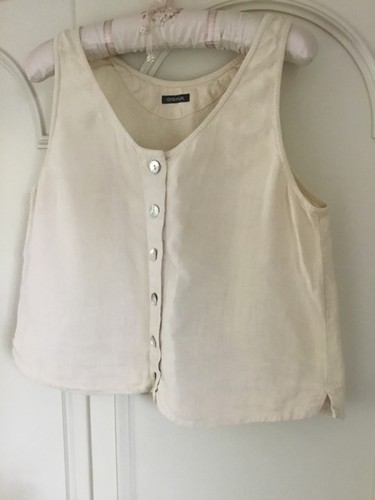 Oska linen sleeveless top - sleeveless,