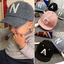 Baby Letter Print Baseball Cap Toddler Boy Girl Snapback Sun Hat 6M-2Y Alphabet