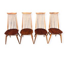 Handsome Set Of Four Retro Ercol Goldsmith Chairs