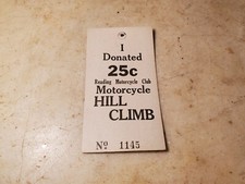 Antique Reading Motorcycle Club Oley Pa Hill Climb Ticket #1145 Gypsy Tours Join