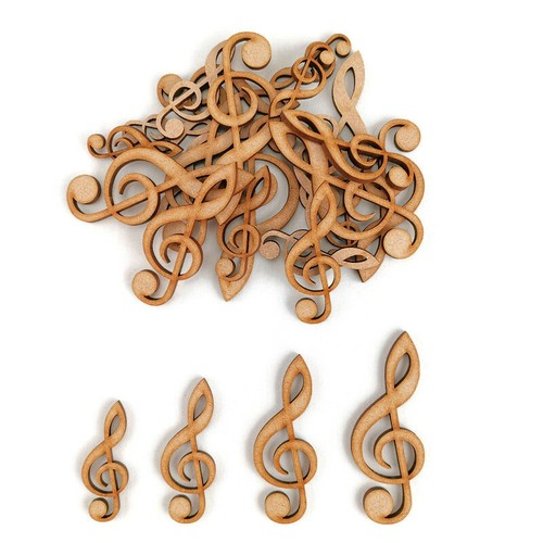 Music notes clef mdf craft - music,