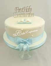 GIRLS / BOYS COMMUNION BURSTS CROSS BIBLE CAKE TOPPER ORNAMENTS DECORATIONS 