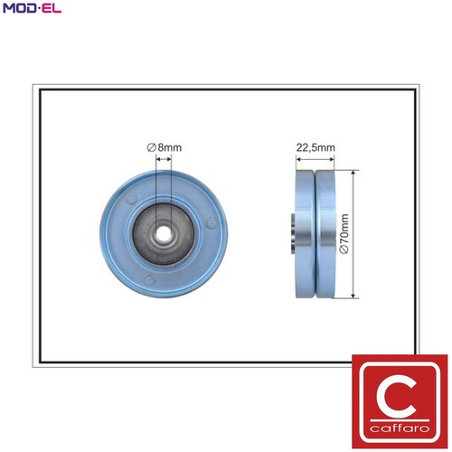 Deflectionguide pulley vribbed - pulley,