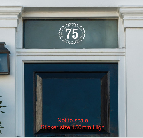 Fanlight house number sticker - fanlight,