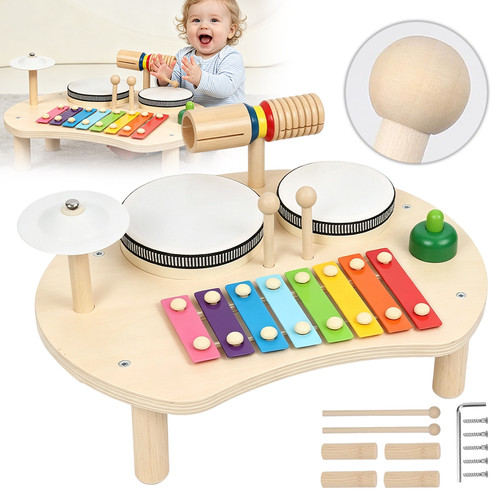 Wooden xylophone musical toy - wooden,