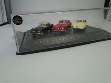 3   1/76 SCALE E TYPE JAGS. IN DISPLAY CASE MADE FOR MARKS & SPENCERS