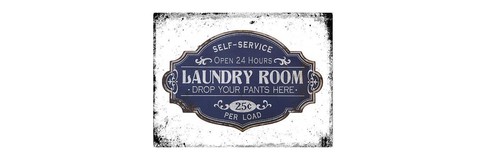 Laundry room funny sign retro - room,