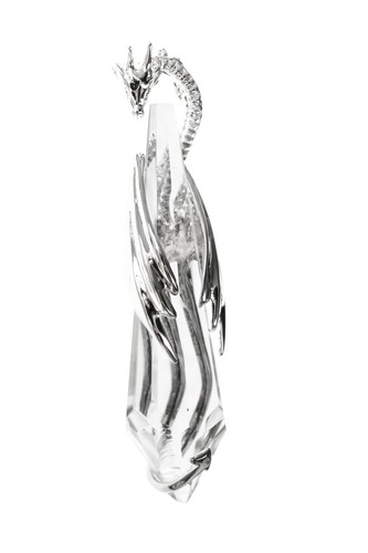 Dragon love silver pendant - dragon,