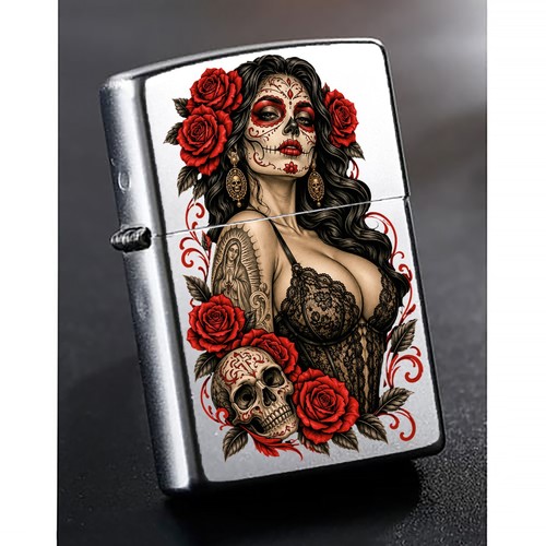 Zippo gothic style anime girl - zippo,