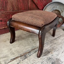 Vintage Wooden Footstool With