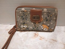Unionbay Convertible Wristlet Owl Fox Wallet Bag Purse