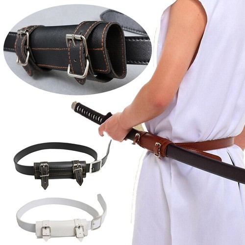 Scabbard holder leather katana - leather,
