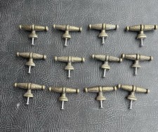 12 Solid Brass Cabinet Drawer Handle Knobs