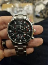 Geneva Mens Watch Steel Brand
