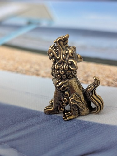 Vintage brass mythical - , dragon