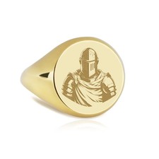 14K Gold Knight Ring, Medieval