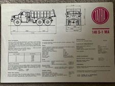 Tatra 148 S-1 MA Arktik Truck Car Sales Info Brochure Frameable Not In English