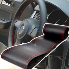 15" 38cm Hand Sewing Car Steering Wheel Cover DIY GENUINE UFL Leather Non Slip