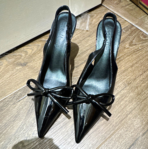 Women black patent leather - black,